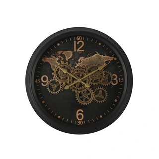 Decostar Klok Carta Zwart - Ø60 cm