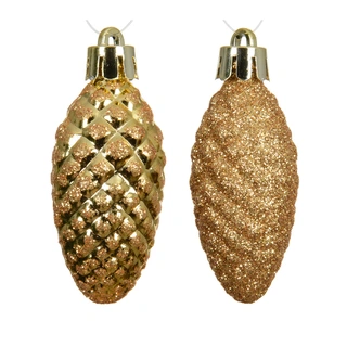 Dennenappels 12 st. - Goud - afbeelding 2