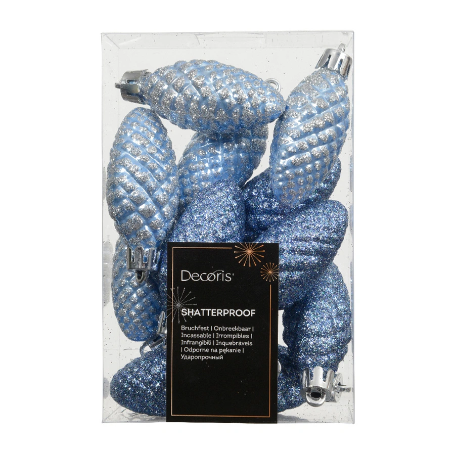 Dennenappels 12 st. - Sky Blue - afbeelding 1