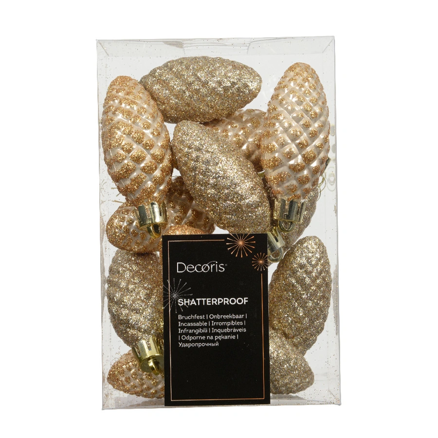 Dennenappels 12 st. - Parel - afbeelding 1
