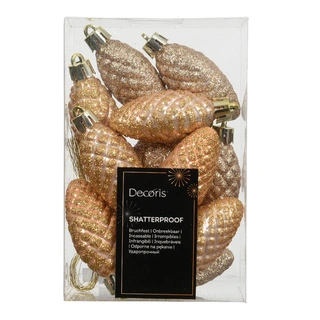 Dennenappels 12 st. - Peach Pearl - afbeelding 1