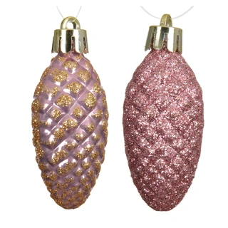 Dennenappels 12 st. - Vintage Roze - afbeelding 2