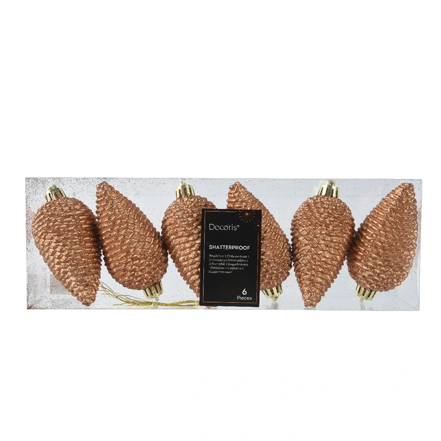 Dennenappels 6 st. - Brandy - afbeelding 1