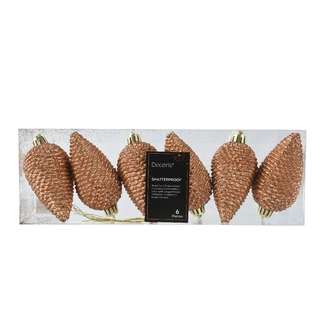 Dennenappels 6 st. - Brandy - afbeelding 1