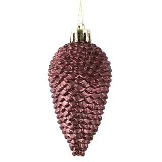 Dennenappels 6 st. - Maroon - afbeelding 2