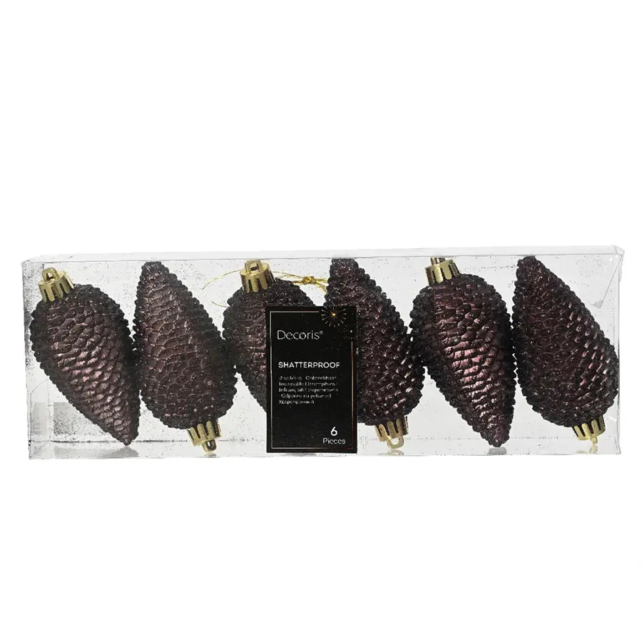 Dennenappels 6 st. - Zwarte Truffel - afbeelding 1
