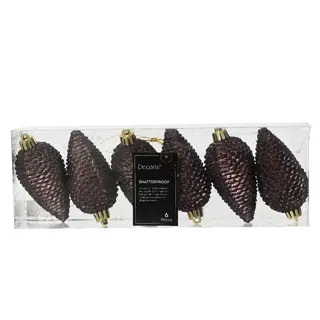 Dennenappels 6 st. - Zwarte Truffel - afbeelding 1
