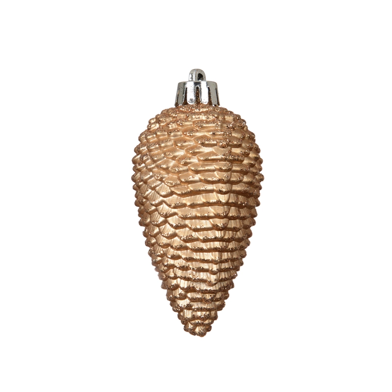 Dennenappels 6 st. - Karamel bruin - afbeelding 2