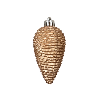 Dennenappels 6 st. - Karamel bruin - afbeelding 2