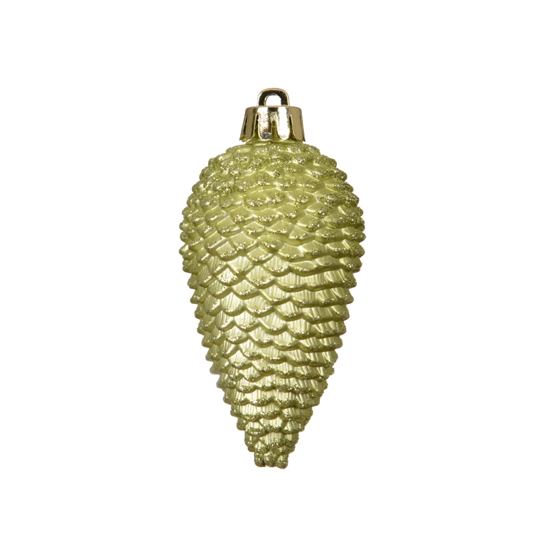 Dennenappels 6 st. - Warm Pistache - afbeelding 2