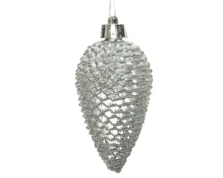 Dennenappels 6 st. - Zilver - afbeelding 2