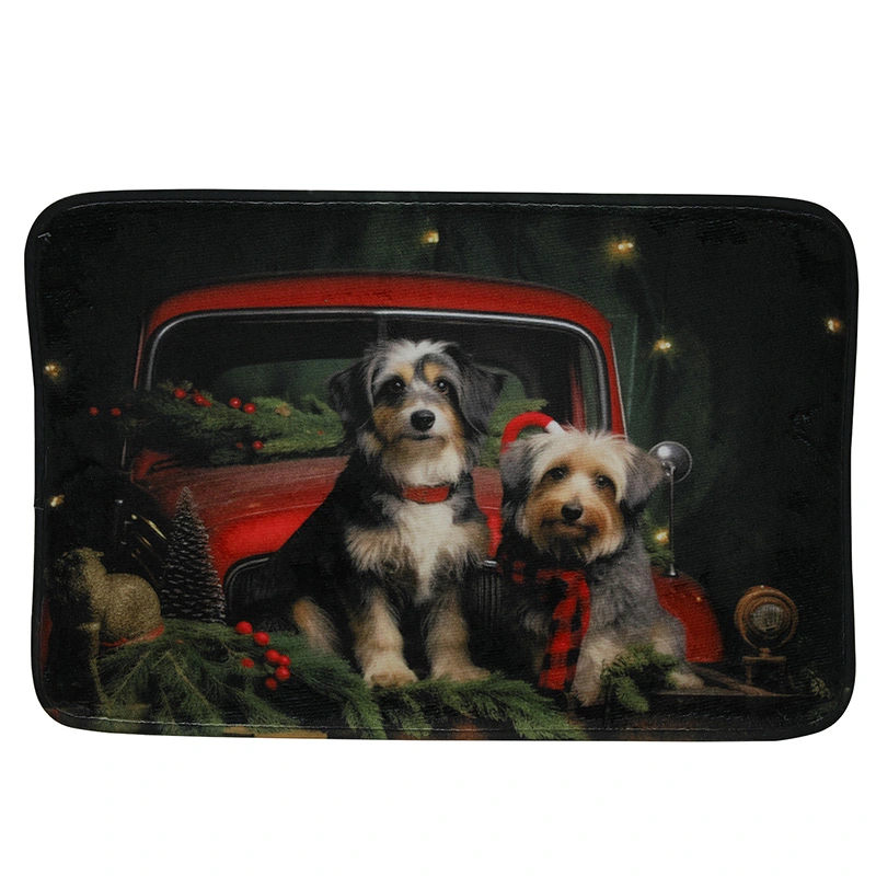 Kerst Deurmat 40x60 cm - Honden