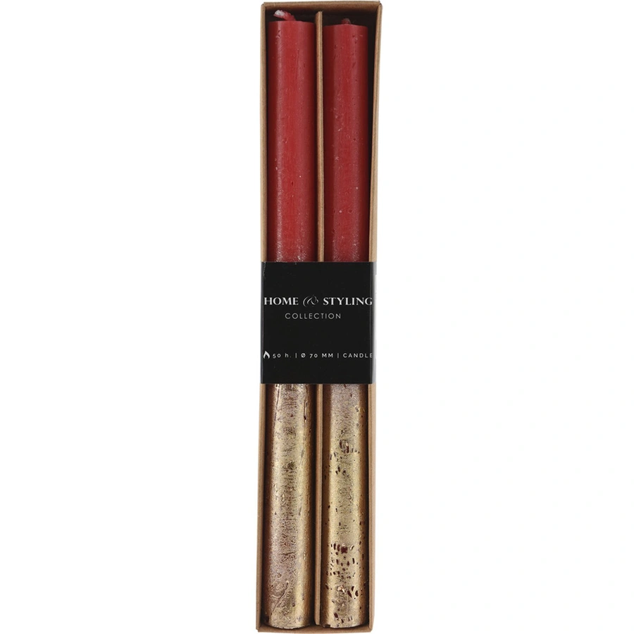 Dinerkaars Ø2x25 cm Set 2 st. - Rood/Goud