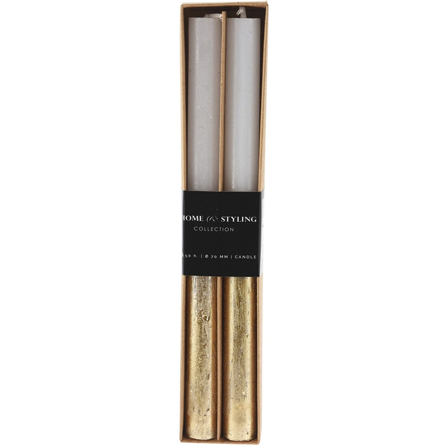 Dinerkaars Ø2x25 cm Set 2 st. - Wit/Goud