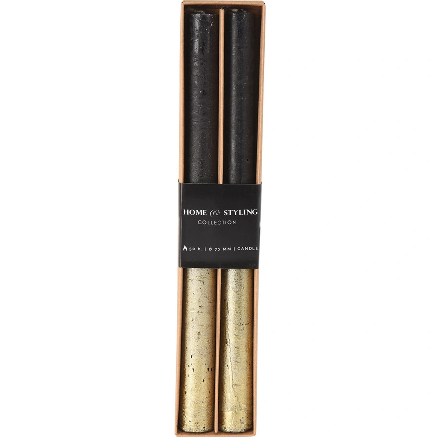 Dinerkaars Ø2x25 cm Set 2 st. - Zwart/Goud
