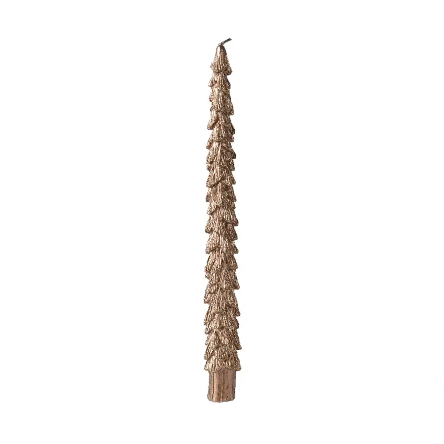 Dinerkaarsen Wax Kerstboom Gember - 2 st. - afbeelding 1
