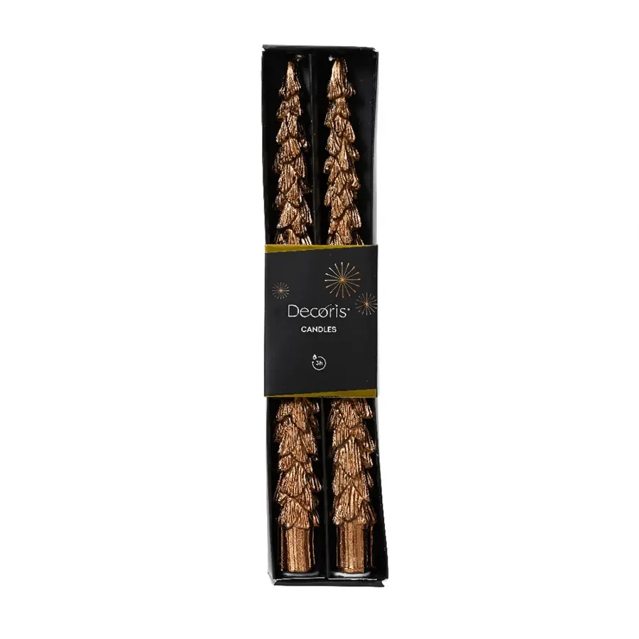 Dinerkaarsen Wax Kerstboom Gember - 2 st. - afbeelding 2