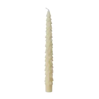 Dinerkaarsen Wax Kerstboom Wolwit - 2 st. - afbeelding 1