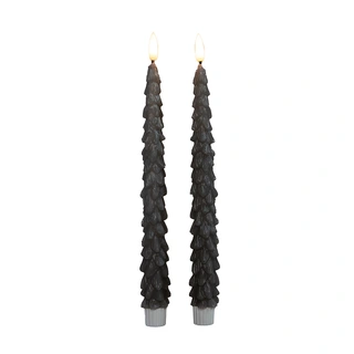 LED Dinerkaars Kerstboom Wax Taupe 27 cm - 2 st. - afbeelding 2