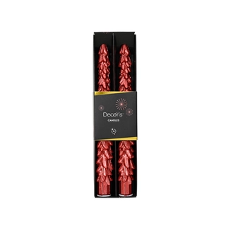 Dinerkaars Kerstboom Metallic Rood - afbeelding 1