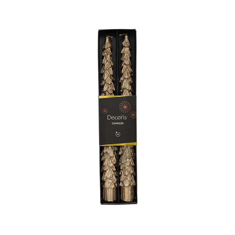 Dinerkaars Kerstboom Metallic Goud - afbeelding 1