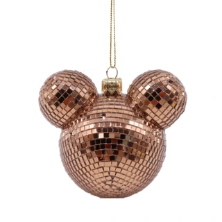Disney Kerstbal met Oortjes Disco - Koper
