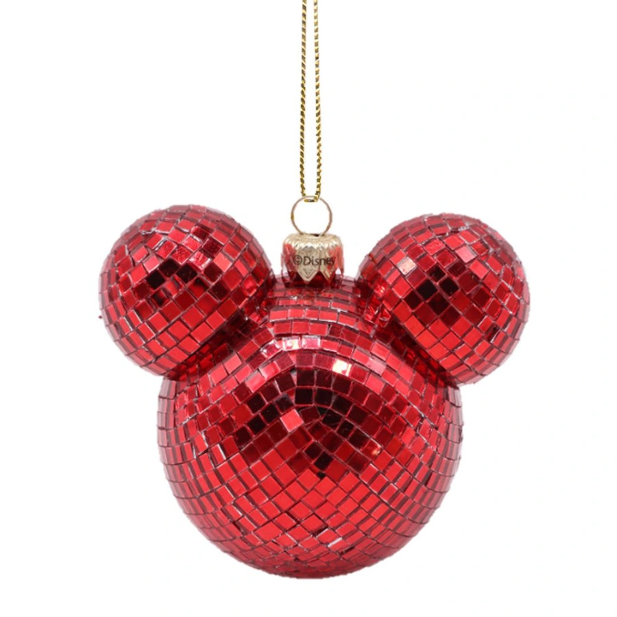 Disney Kerstbal met Oortjes Disco - Rood