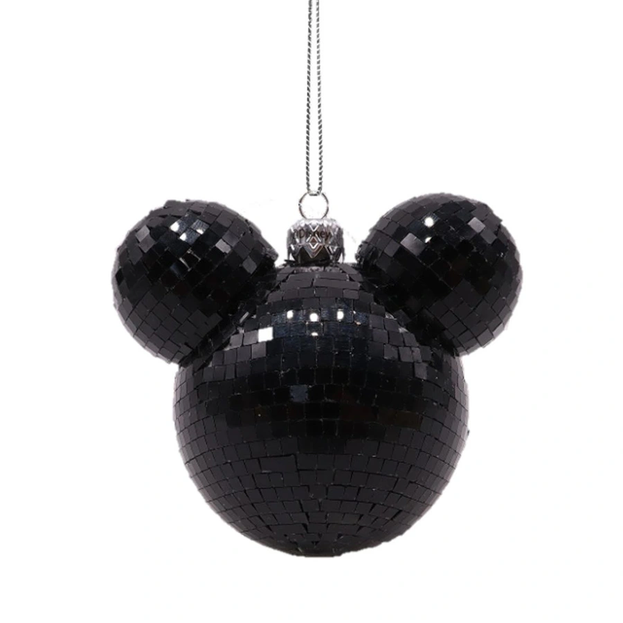 Disney Kerstbal met Oortjes Disco - Zwart