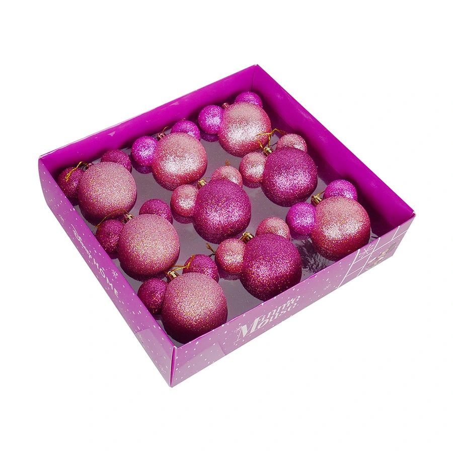 Disney Kerstballen met Oortjes Minnie 9 st. - Roze