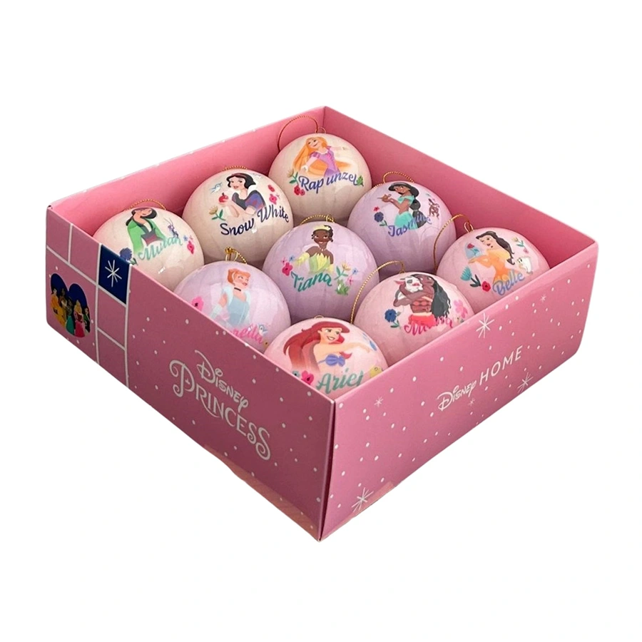 Disney Kerstballen Prinses 9 st. - Roze