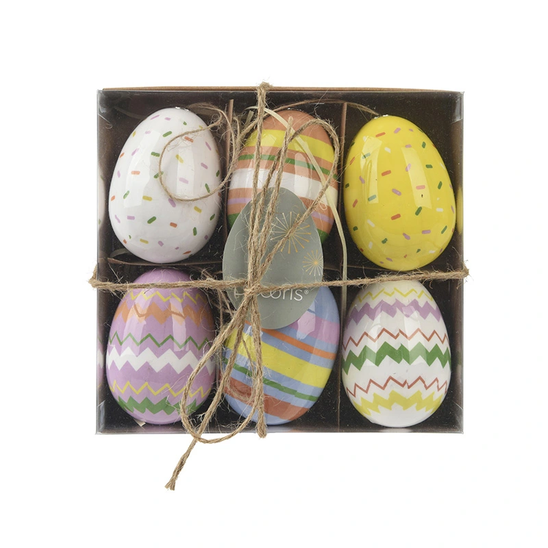Paasei Mix Geel/Lila - 6 st.