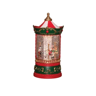 LED Lantaarn Draaimolen Glitterwater - Ø12,5x25,5 cm