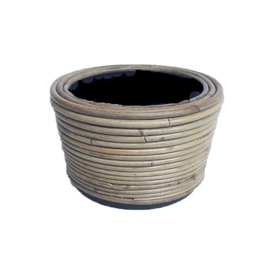 Drypot Round Stripe Grey - Ø19x12 cm