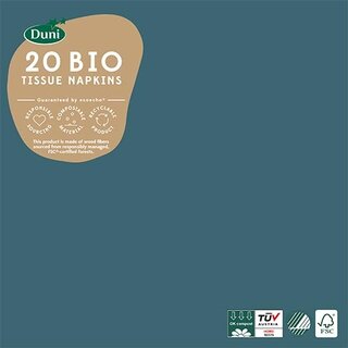 Duni Bio Servetten Ocean Teal - 33x33 cm