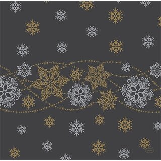 Duni Servetten Snow Glitter Black - 40x40 cm | Tuincentrum De Boet