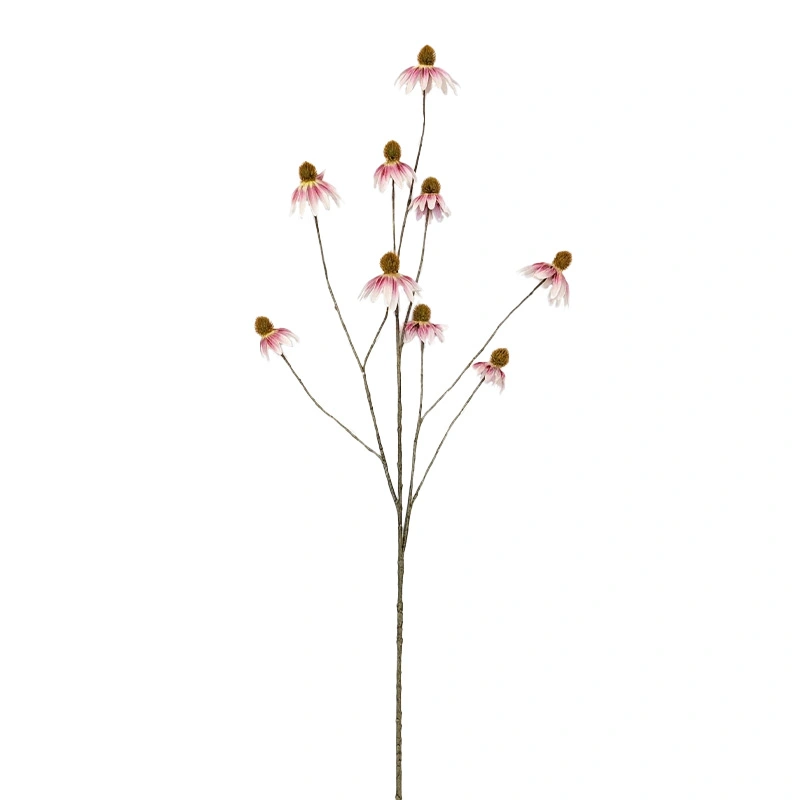 Kunsttak Echinacea Branch Pink - 123 cm - afbeelding 1