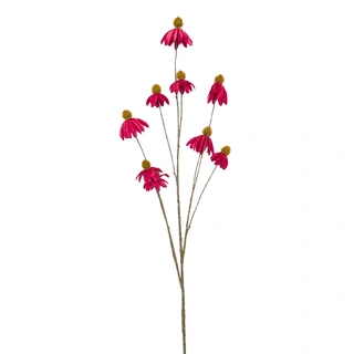 Kunsttak Echinacea Branch Red - 123 cm