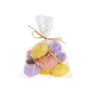Paaseieren 6 cm Geel/Roze/Paars - 9 st. | Tuincentrum De Boet