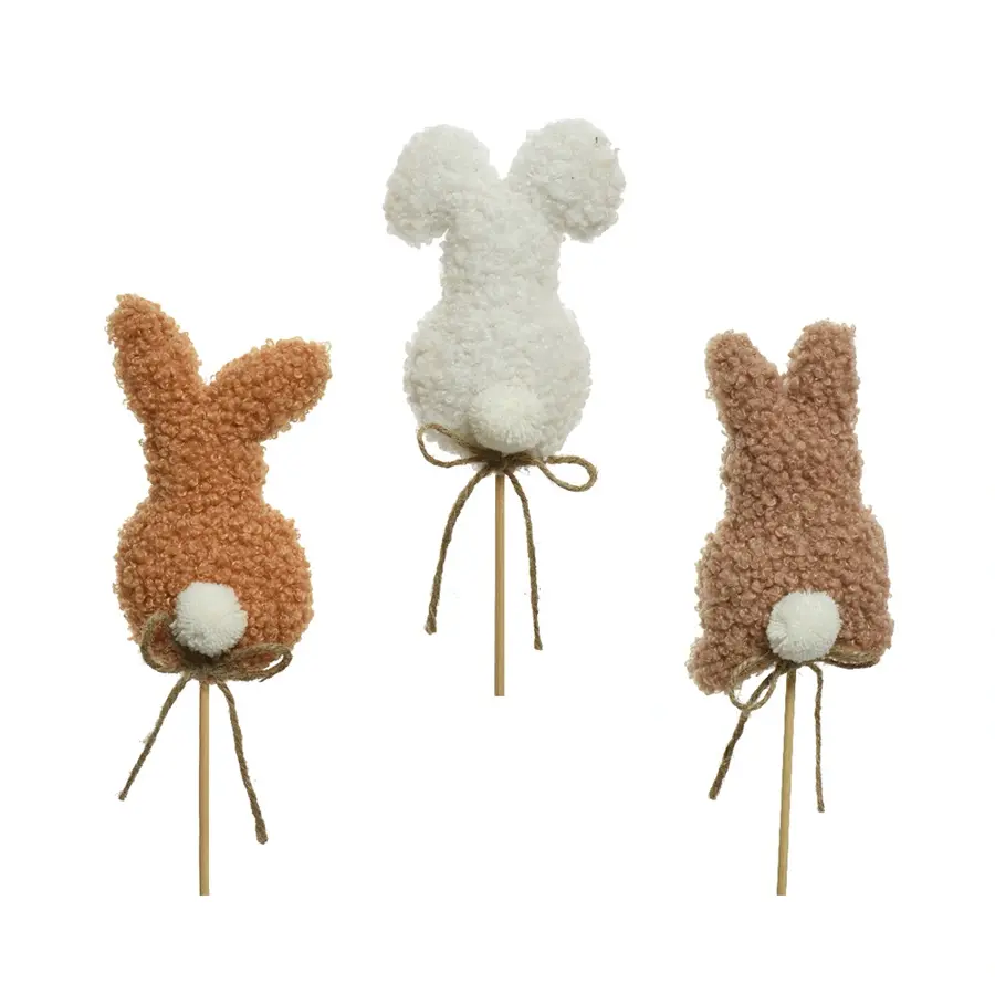Konijn op Steker 31 cm - Assorti