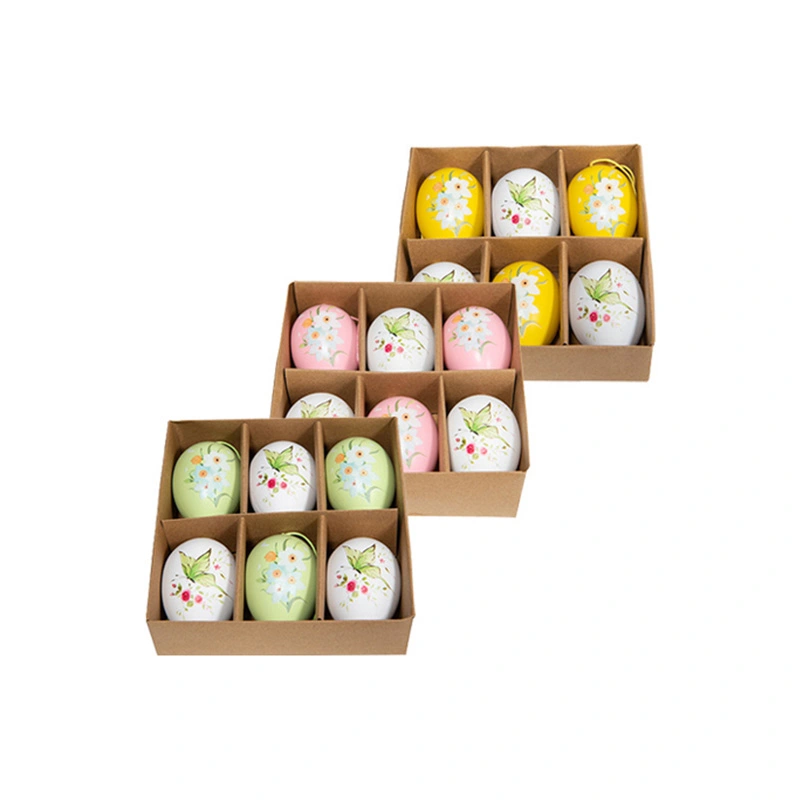 Paaseieren Bloem in Doos 6 st. - Assorti