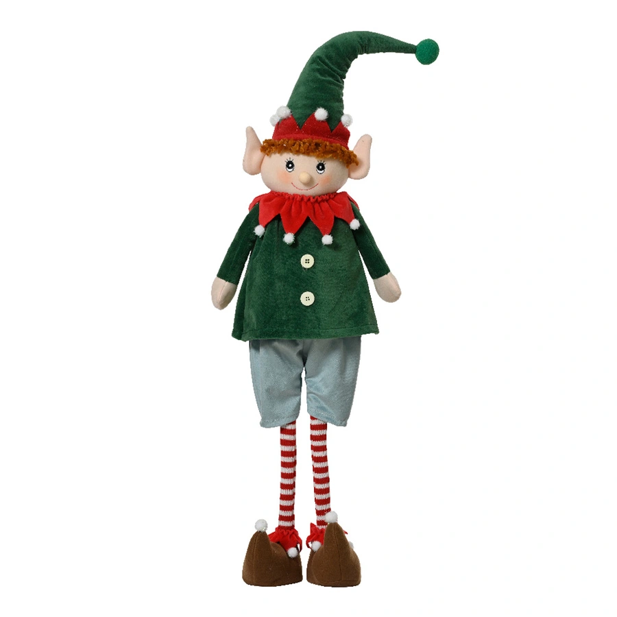 Elf met Groen Pakje Knuffel Staand - 120 cm