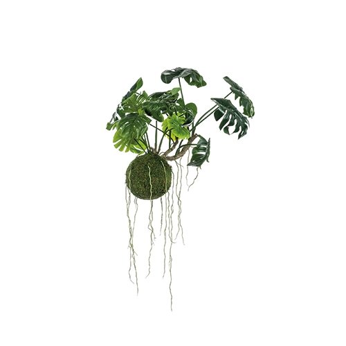 Kunst Monstera Moss Ball Hanging - 60 cm