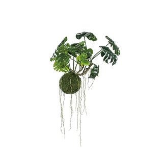 Kunst Monstera Moss Ball Hanging - 60 cm