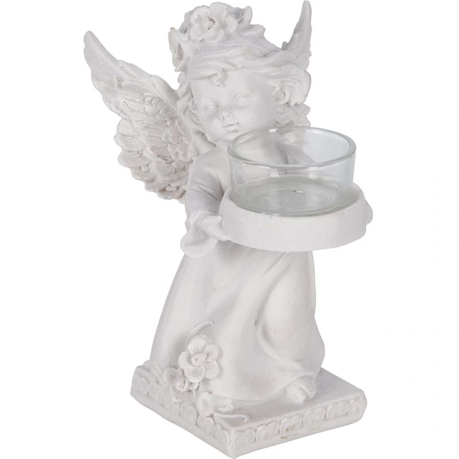 Engel met Theelichthouder - 17 cm