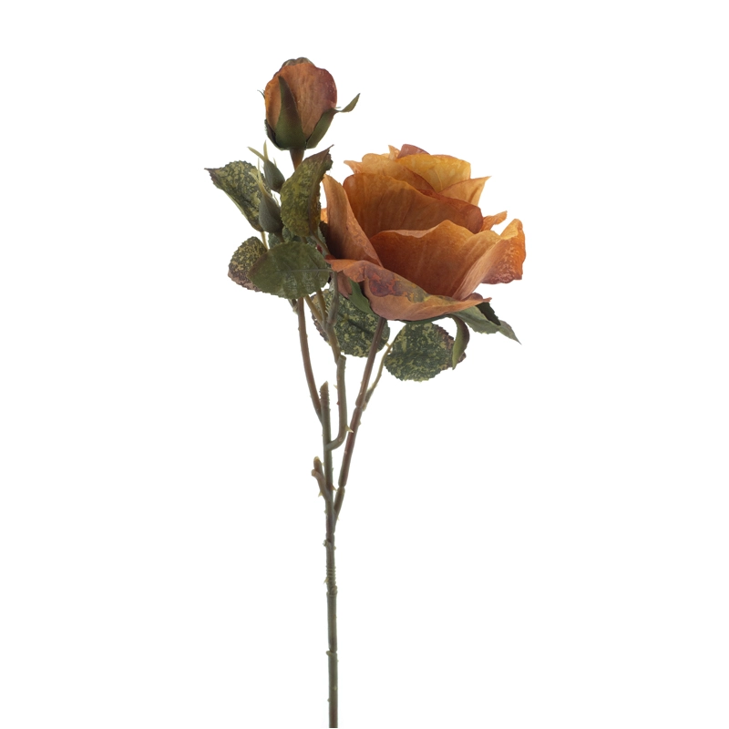 Kunstbloem Engelse Roos Monica Geel - 49 cm