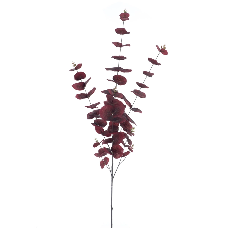 Kunsttak Eucalyptus Spray Rood - 120 cm