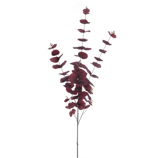 Kunsttak Eucalyptus Spray Rood - 120 cm