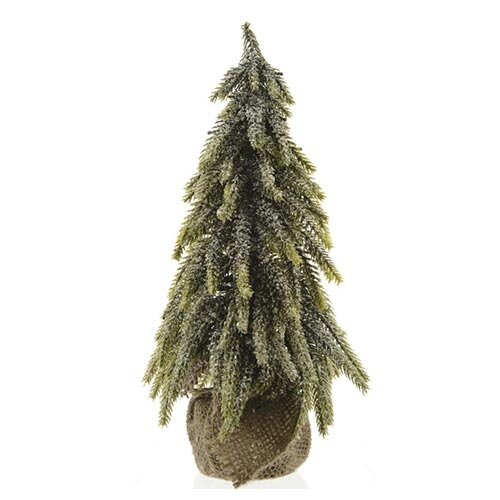 Everlands Miniboom Jute Sneeuwfinish - S