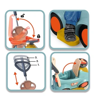 Feber Casual 3 In 1 Push N'Go Loopauto - afbeelding 4