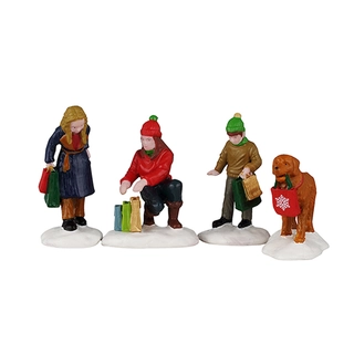 Lemax Festive Holiday Shoppers - 4 st.